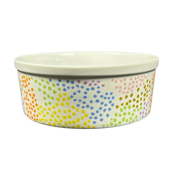 Fitz and Floyd Confetti Dot Multicolor Round Casserole Dish-9" Excellent! - Picture 3 of 6